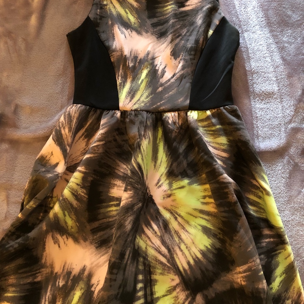 Black Multicolored party dress